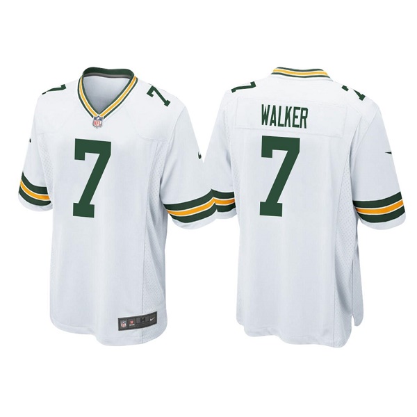 Men's Green Bay Packers #7 Quay Walker White Stitched Football Jersey